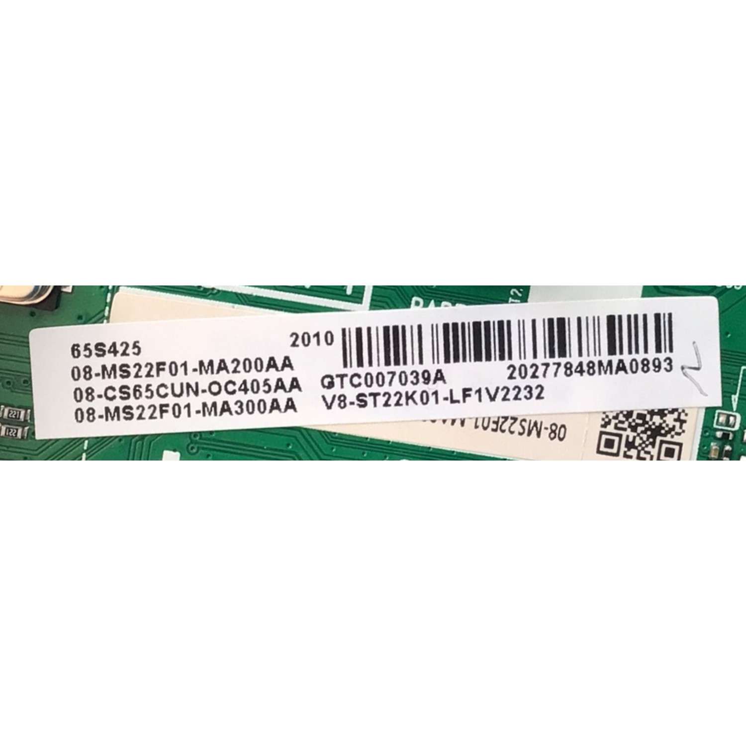 KIT DE TARJETAS PARA TV TCL / MAIN 08-CS65CUN-OC405AA / 40-MS22F1-MAB2HG / FUENTE 08-L171WD2-PW200AB / 40-L171W4-PWA1CG / T-CON 34.29110.08R / ST6451D02-A-C-2 / 342911008R / PANEL LVU650NDEL / MODELO 65S425 - Imagen 4